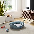 Sam's Pets Arthur Hexagon Dog Bed, Teal, Small