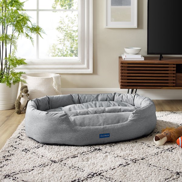 K&H Pet Products Round Comfy Sleeper Pet Bed, Gray/Black