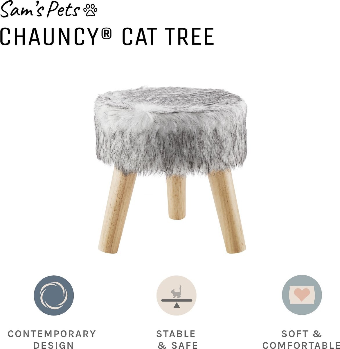 Sam's Pets Chauncy 9-in Cat Bed, White