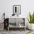 Sam's Pets Convertible 22-in Cat Tree End Table, Black & White