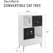 Sam's Pets Convertible 37-in End-Table Shelf Cat Tree, Black & White