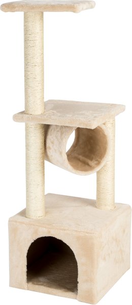 IRIS 49-in Plush Cat Tree, Beige