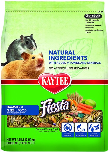 Kaytee Fiesta Natural Hamster & Gerbil Food, 4.5-lb bag slide 1 of 8