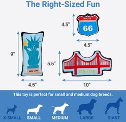 Frisco Road Trip Sightseeing Plush Squeaky Dog Toy, 3-count slide 2 of 3