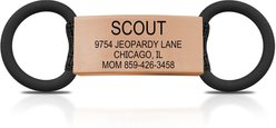 DOG iD Personalized Dog ID Tag, Rose Gold, Small