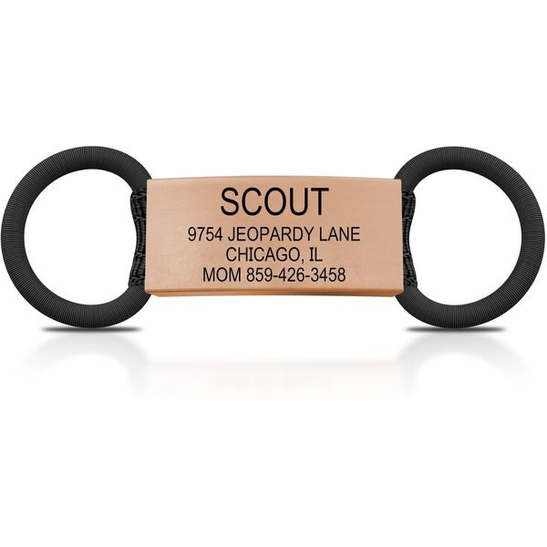 DOG ID Personalized Dog ID Tag, Rose Gold, Small