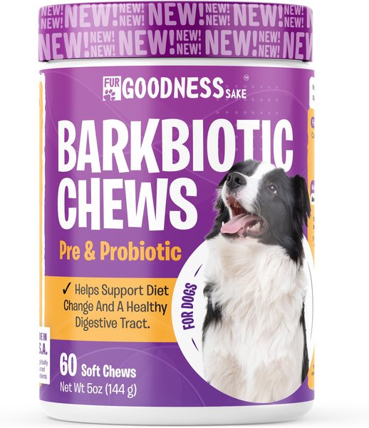 Fur Goodness Sake Barkbiotic Digestive Health Soft Chew Dog Supplement, 60 count slide 1 of 3