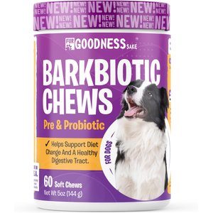 Fur Goodness Sake Barkbiotic Digestive Health Soft Chew Dog Supplement, 60 count