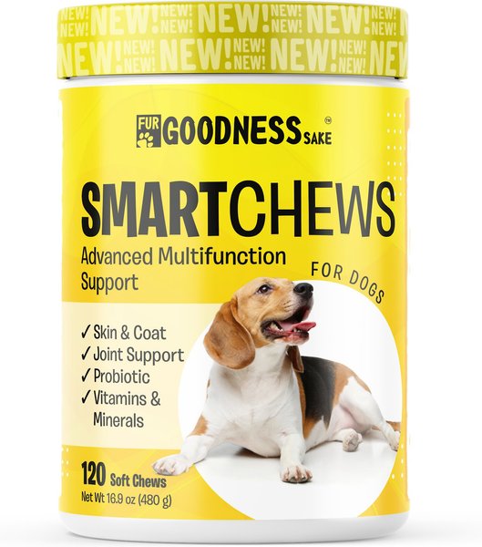 Fur Goodness Sake SmartChews Advanced Multifunction Support Soft Chew Dog Supplement, 120 count slide 1 of 3