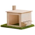 On2Pets Modern Wooden Cat House, Beige