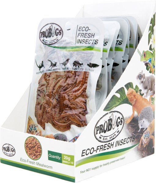 Discontinued - PROBUGS Eco-Fresh Insects Mealworm Lizard Food, 20-g ...