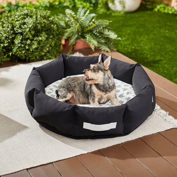 Frisco Indoor/Outdoor Deep Dish Cuddler Bolster Cat & Dog Bed, Large slide 1 of 5