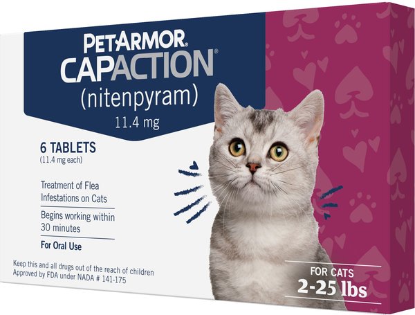 Capaction Fast Acting Flea Treatment for Cats 6 Tablets