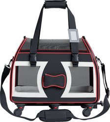 Katziela Bone Cruiser Dog & Cat Carrier, Black slide 2 of 7