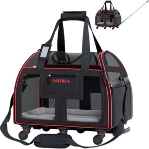 Katziela Luxury Lorry Dog & Cat Carrier, Red
