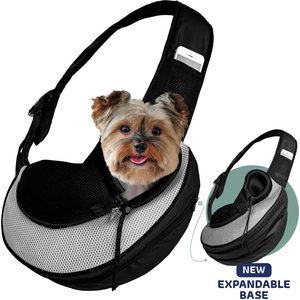 Katziela Expandable Sling Dog & Cat Carrier, Small, Grey