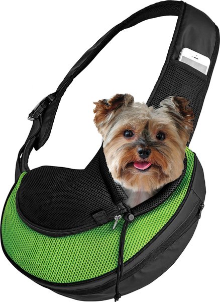 Katziela Expandable Sling Dog & Cat Carrier, Small, Green slide 1 of 5