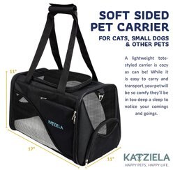 Katziela Safari Sleeper Dog & Cat Carrier, Black slide 2 of 6