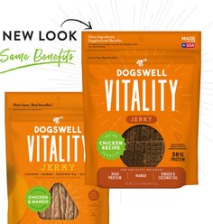 Dogswell Vitality Chicken & Mango Jerky Dog Treats, 12-oz bag slide 2 of 8