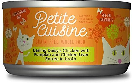 Petite Cuisine Darling Daisy's Chicken with Pumpkin & Chicken Liver Entree in Broth Grain-Free Wet Cat Food, 2.8-oz, case of 24 slide 1 of 7