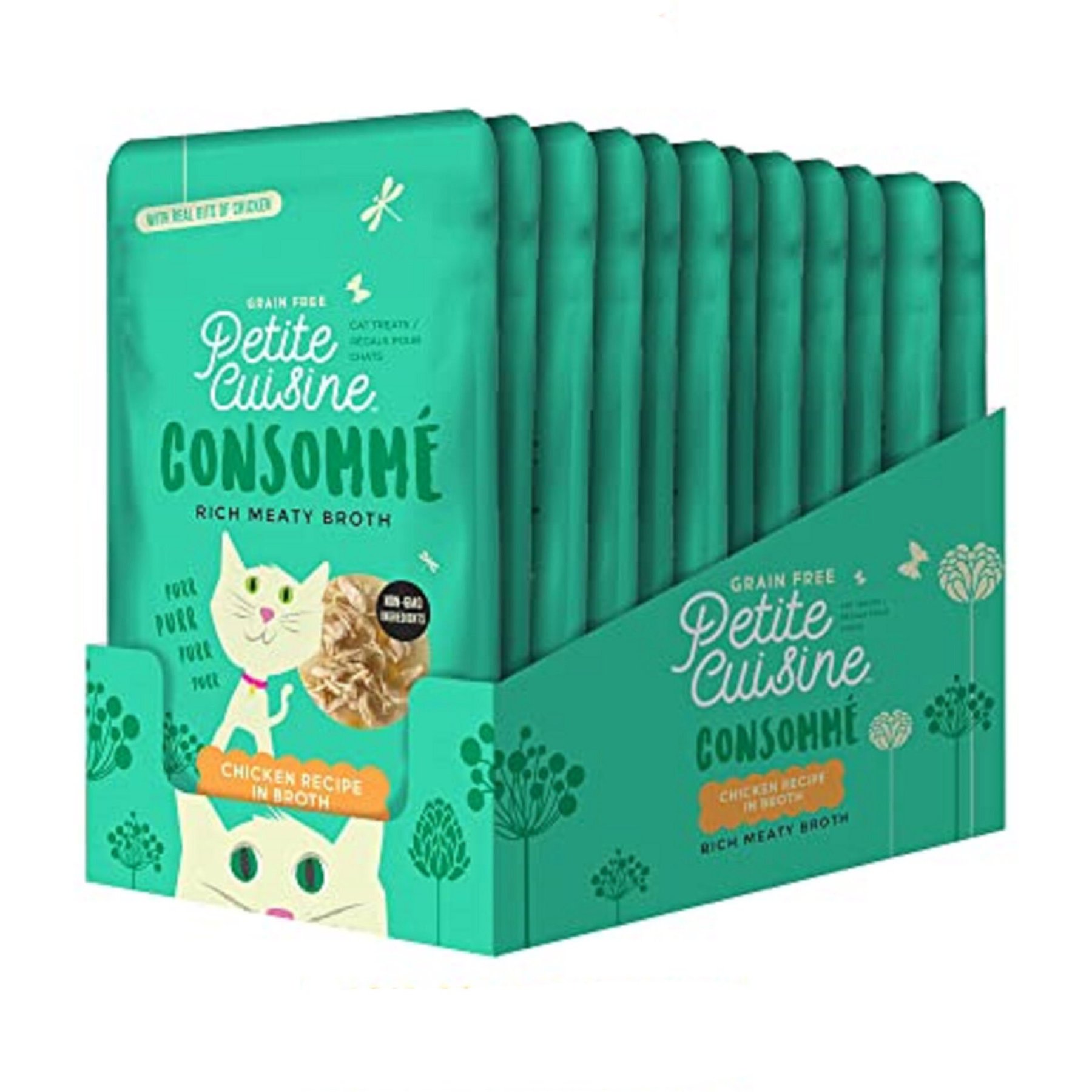 Miko Whole Ingredient Chicken Vegetables Recipe in Consommé Grain-Free Canned Cat Food