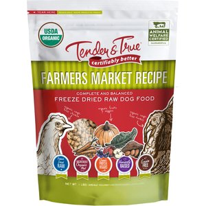 Tender & True Farmers Market Recipe Freeze-Dried Raw Dog Food, 1-lb bag