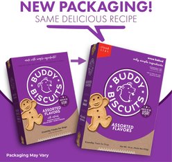 Buddy Biscuits Assorted Flavors Roasted Chicken, Grilled Beef, Sharp Cheddar Dog Treats, 16-oz box slide 2 of 7