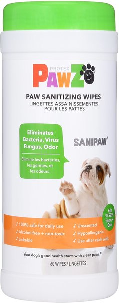 Pawz Sanitizing Dog & Cat Wipes, 60 count slide 1 of 6