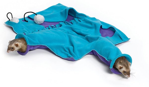 MidWest Ferret Nation & Critter Nation Busybody Blankie Ferret Hideout & Toy, Purple & Teal slide 1 of 2