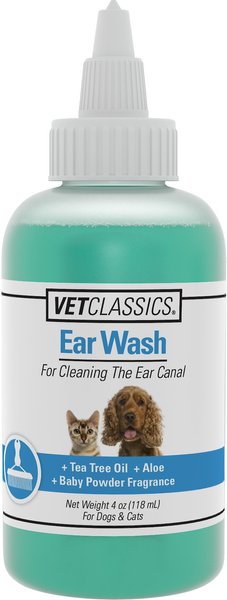 VETCLASSICS Tea Tree Oil Dog  Cat Ear Wash, 4-oz bottle - Chewy.com