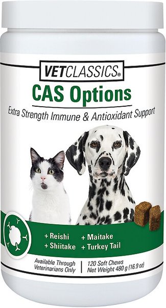 VetClassics CAS Options Extra Strength Immune & Antioxidant Support Dog & Cat Supplement, 120 count slide 1 of 6