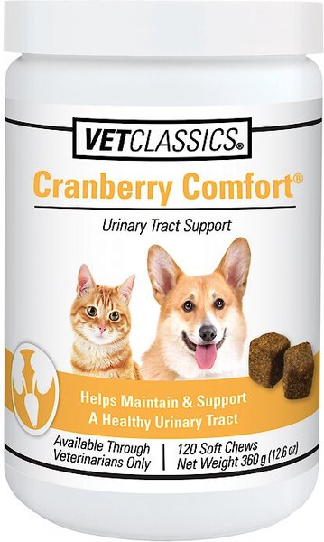 VetClassics Cranberry Comfort Urinary Tract Support Dog & Cat Supplement, 120 count slide 1 of 6