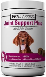 VetClassics Joint Support Plus Hip & Joint Support Soft Chews Dog Supplement, 120 count