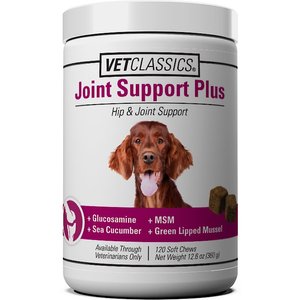 VetClassics Joint Support Plus Hip & Joint Support Soft Chews Dog Supplement, 120 count