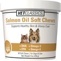 VetClassics Salmon Oil Soft Chews Dog & Cat Supplement, 90 count