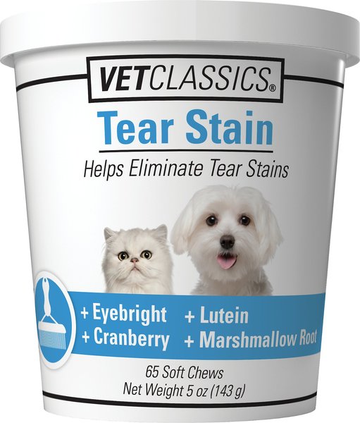 VetClassics Tear Stain Soft Chews Dog & Cat Supplement, 65 count slide 1 of 8
