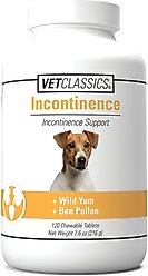 VetClassics Incontinence Support Chewable Tablets Dog Supplement, 120 count