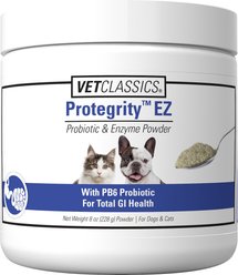 VetClassics Protegrity EZ Probiotic & Enzyme Powder Dog & Cat Supplement, 8-oz bottle