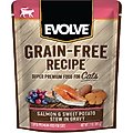 Evolve Salmon & Sweet Potato Stew in Gravy Grain-Free Wet Pouch Cat Food, 3-oz pouch, case of 24