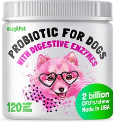 Legitpet Probiotics with Digestive Enzymes Dog Supplement, 120 count