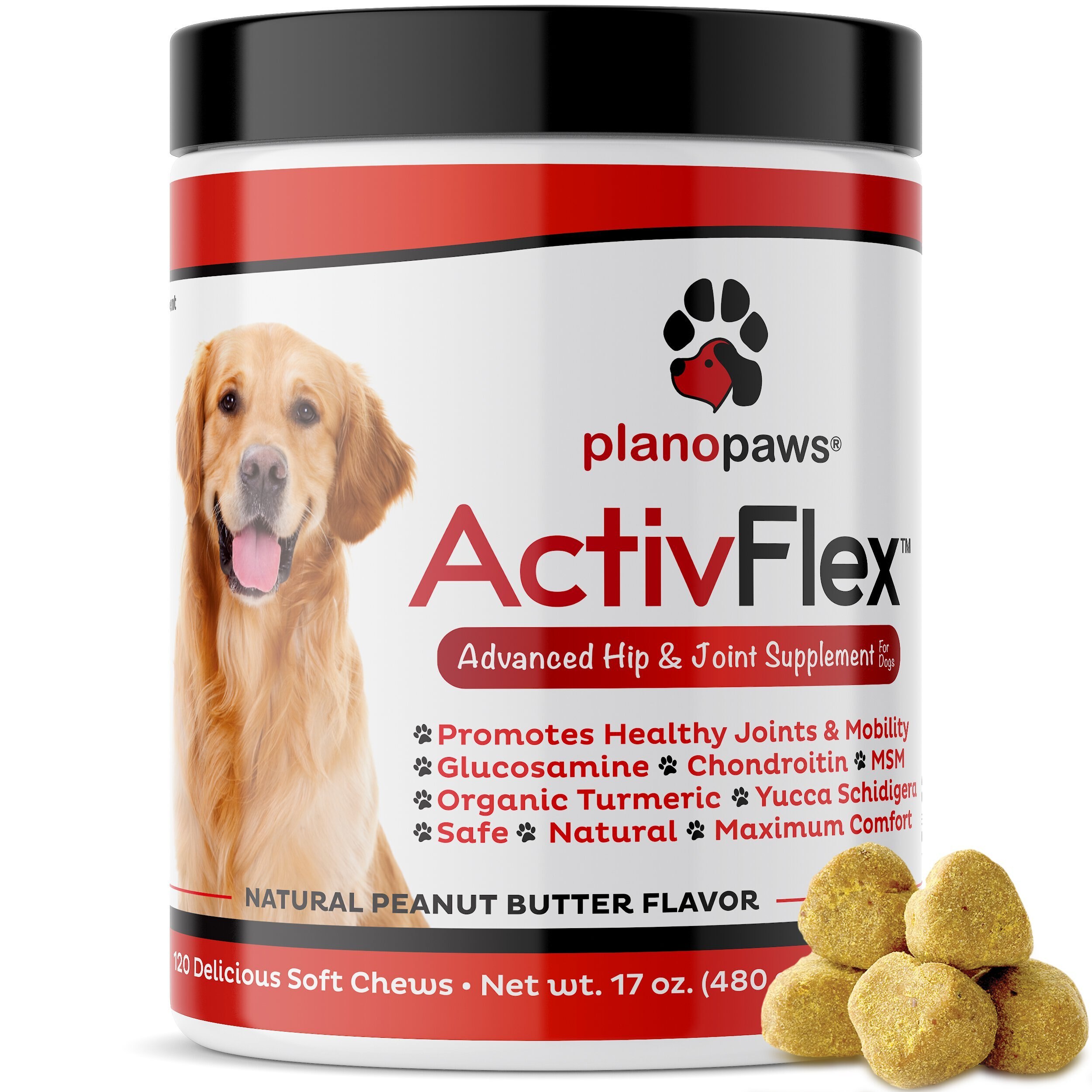 PLANO PAWS ActivFlex Advanced Hip & Joint Natural Peanut Butter Flavor