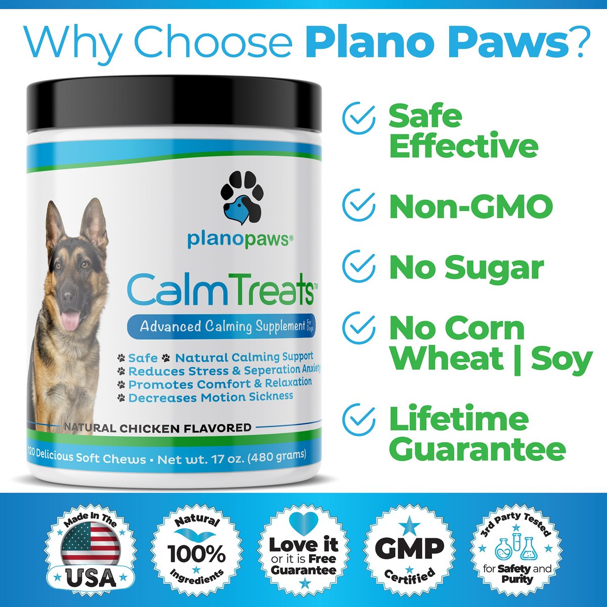 Plano paws calm store treats