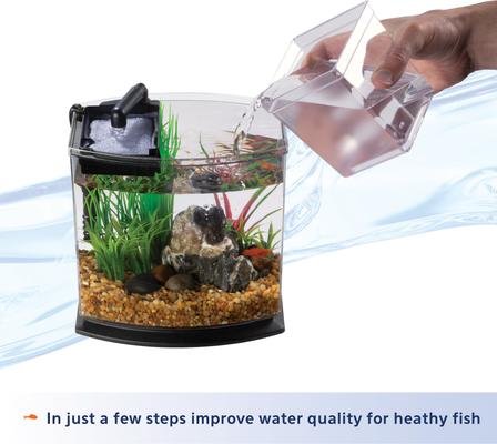Show full view: Aqueon LED MiniBow SmartClean Fish Aquarium Kit, Blue, 1-gal slide 5 of 11