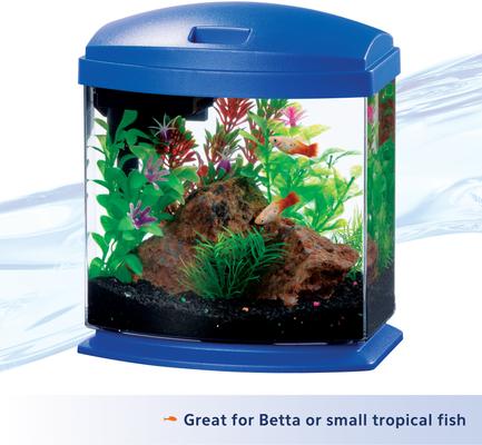 Show full view: Aqueon LED MiniBow SmartClean Fish Aquarium Kit, Blue, 1-gal slide 6 of 11
