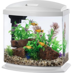Aqueon LED MiniBow SmartClean Fish Aquarium Kit, White, 2.5-gal