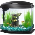 Betta Fish Tank, 2 Gallon Glass Aquarium, 3 in 1 Fish Tank with Filter and  Light, Desktop Small Fish Tank for Betta Fish, Shrimp, Goldfish (Black)