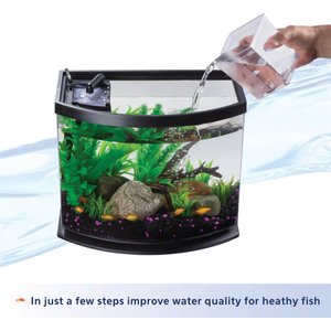 Aqueon LED MiniBow SmartClean Fish Aquarium Kit, Black, 5-gal