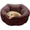 Show in main carousel: FurHaven Luxury Faux Fur Self-Warming Hi-Lo Donut Cat & Dog Bed, Sable Brown, Medium slide 1 of 11
