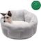 Show in main carousel: FurHaven Luxury Faux Fur Self-Warming Hi-Lo Donut Cat & Dog Bed, Gray, Small slide 4 of 10