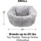 Show in main carousel: FurHaven Luxury Faux Fur Self-Warming Hi-Lo Donut Cat & Dog Bed, Gray, Small slide 5 of 10